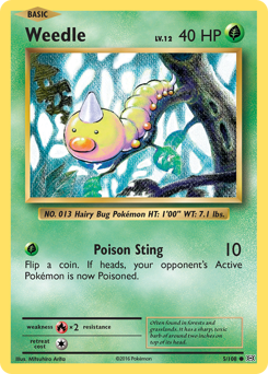 Weedle #005/108 Common / Evolutions