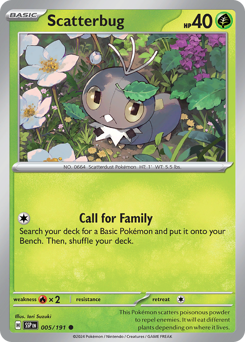 Scatterbug #005/191 Common (Reverse Holofoil) / Surging Sparks