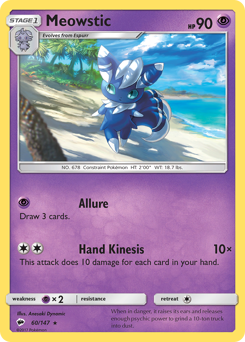 Meowstic #060/147 Rare (Reverse Holofoil) / Burning Shadows