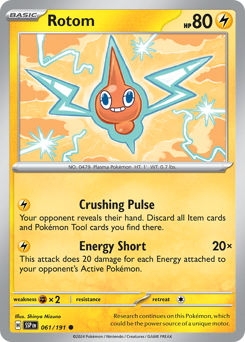 Rotom #061/191 Common (Reverse Holofoil) / Surging Sparks