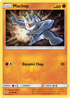 Machop #063/145 Common (Reverse Holofoil) / Guardians Rising