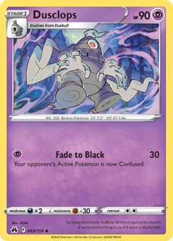 Dusclops #063/159 Uncommon (Reverse Holofoil) / Crown Zenith