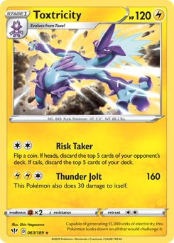 Toxtricity #063/189 Holo Rare (Holofoil) / Darkness Ablaze