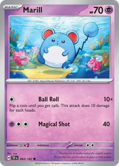 Marill #064/162 Common / Temporal Forces