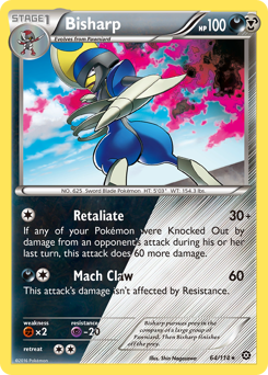 Bisharp #064/114 Holo Rare (Holofoil) / Steam Siege
