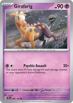 Girafarig #066/162 Common / Temporal Forces