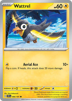 Wattrel #066/191 Common (Reverse Holofoil) / Surging Sparks