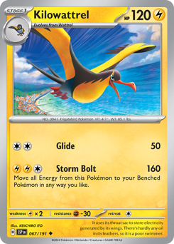 Kilowattrel #067/191 Uncommon (Reverse Holofoil) / Surging Sparks