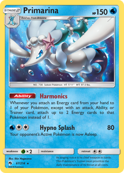 Primarina #067/214 Rare (Normal) / Lost Thunder