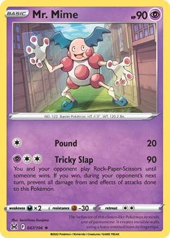 Mr. Mime #067/196 Rare (Reverse Holofoil) / Lost Origin