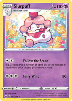 Slurpuff #068/198 Rare (Reverse Holofoil) / Chilling Reign