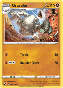 Graveler #068/159 Uncommon / Crown Zenith