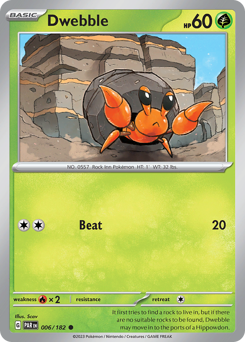 Dwebble #006/182 Common (Reverse Holofoil) / Paradox Rift