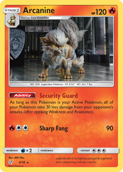 Arcanine #06/18 Rare (Holofoil) / Detective Pikachu