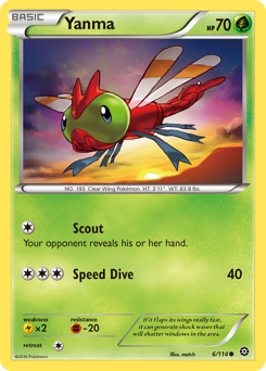 Yanma #006/114 Common (Reverse Holofoil) / Steam Siege