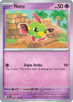 Natu #071/182 Common (Reverse Holofoil) / Paradox Rift