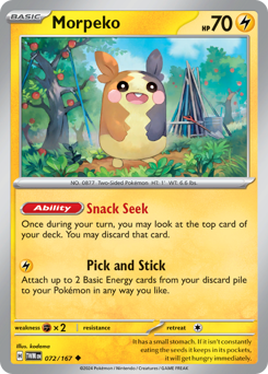 Morpeko #072/167 Uncommon (Reverse Holofoil) / Twilight Masquerade