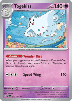 Togekiss #072/191 Rare (Reverse Holofoil) / Surging Sparks