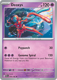 Deoxys #074/182 Rare (Holofoil) / Paradox Rift