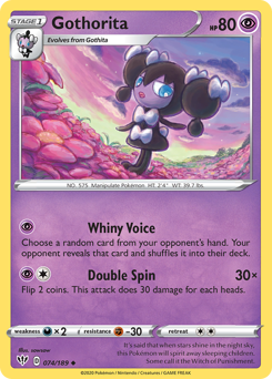 Gothorita #074/189 Uncommon (Reverse Holofoil) / Darkness Ablaze