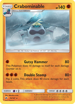 Crabominable #074/147 Rare (Reverse Holofoil) / Burning Shadows