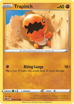 Trapinch #074/172 Common (Reverse Holofoil) / Brilliant Stars