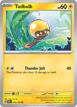 Tadbulb #075/197 Common (Reverse Holofoil) / Obsidian Flames