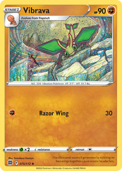 Vibrava #075/172 Uncommon (Reverse Holofoil) / Brilliant Stars