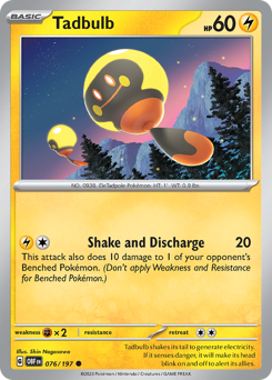 Tadbulb #076/197 Common (Reverse Holofoil) / Obsidian Flames
