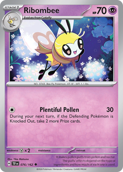 Ribombee #076/162 Uncommon (Reverse Holofoil) / Temporal Forces