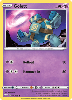 Golett #076/189 Common / Darkness Ablaze