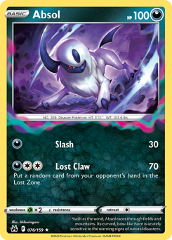 Absol #076/159 Holo Rare (Holofoil) / Crown Zenith