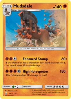 Mudsdale #076/145 Holo Rare (Holofoil) / Guardians Rising