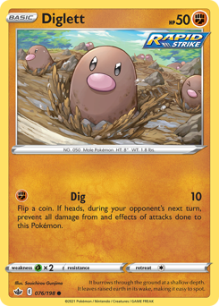 Diglett #076/198 Common / Chilling Reign