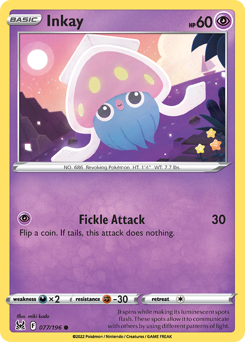 Inkay #077/196 Common (Reverse Holofoil) / Lost Origin
