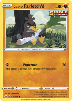 Galarian Farfetch'd #078/198 Common / Chilling Reign