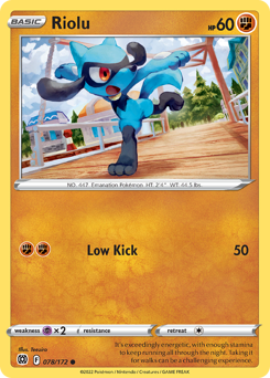 Riolu #078/172 Common / Brilliant Stars