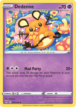 Dedenne #078/189 Uncommon / Darkness Ablaze