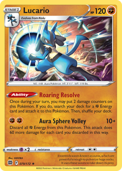 Lucario #079/172 Holo Rare (Holofoil) / Brilliant Stars