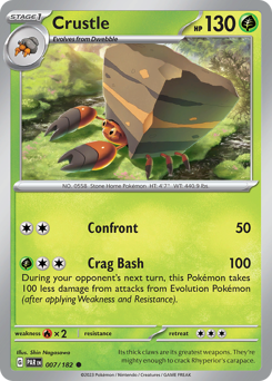 Crustle #007/182 Common (Reverse Holofoil) / Paradox Rift