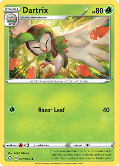 Dartrix #07/72 Uncommon (Reverse Holofoil) / Shining Fates