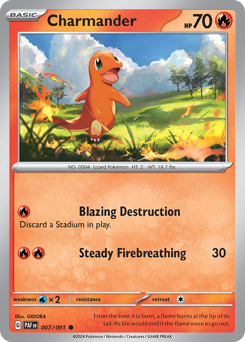 Charmander #07/91 Common (Reverse Holofoil) / Paldean Fates