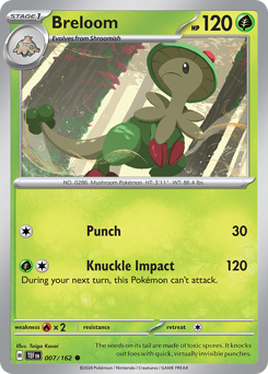 Breloom #007/162 Common (Reverse Holofoil) / Temporal Forces