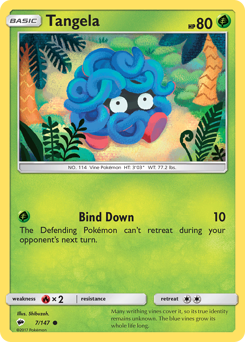 Tangela #007/147 Common (Reverse Holofoil) / Burning Shadows