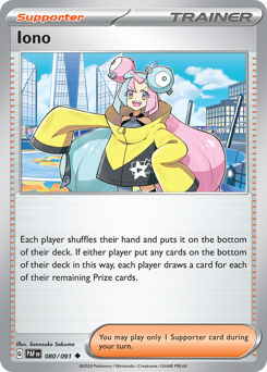 Iono #80/91 Uncommon / Paldean Fates