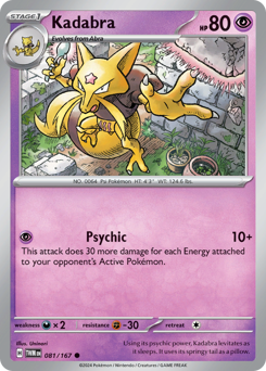 Kadabra #081/167 Common (Reverse Holofoil) / Twilight Masquerade