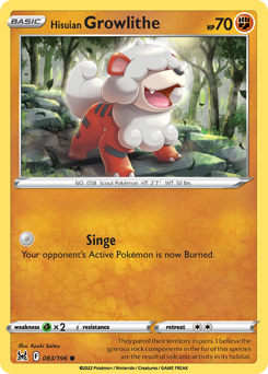 Hisuian Growlithe #083/196 Common / Lost Origin