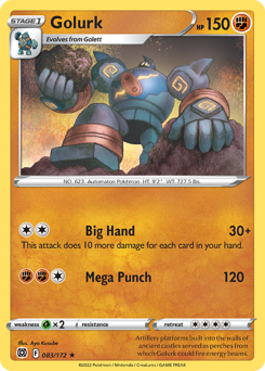 Golurk #083/172 Rare (Reverse Holofoil) / Brilliant Stars