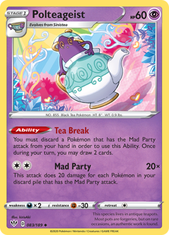 Polteageist #083/189 Uncommon (Reverse Holofoil) / Darkness Ablaze