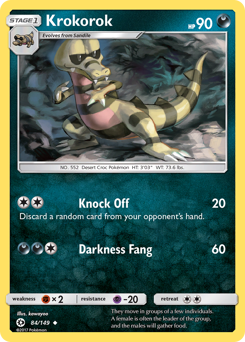 Krokorok #084/149 Uncommon / Sun & Moon